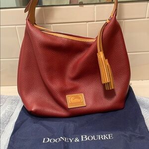 Dooney & Bourke Red Leather Hobo Bag